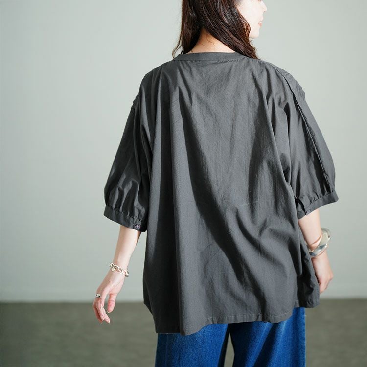 大きいサイズ レディース キーネックドルマンシャツ　kt-24mi8【メール便可】