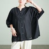 大きいサイズ レディース キーネックドルマンシャツ　kt-24mi8【メール便可】 ブラック