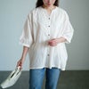 大きいサイズ レディース キーネックドルマンシャツ　kt-24mi8【メール便可】 ホワイト