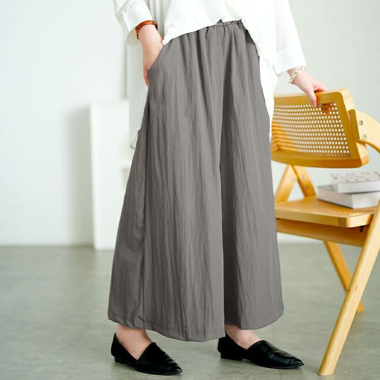 大きいサイズ レディース タックギャザーワイドパンツ　goldy-1669【メール便可】