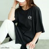 大きいサイズ レディース 胸ロゴコットンチュニックTシャツ　kt-4406 【メール便可】 ブラック