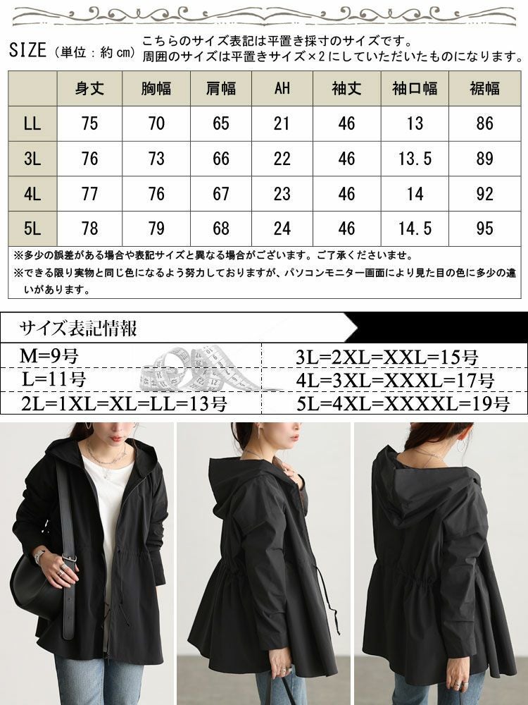 大きいサイズ レディース UVカット＆耐塩素ドロストラッシュガード