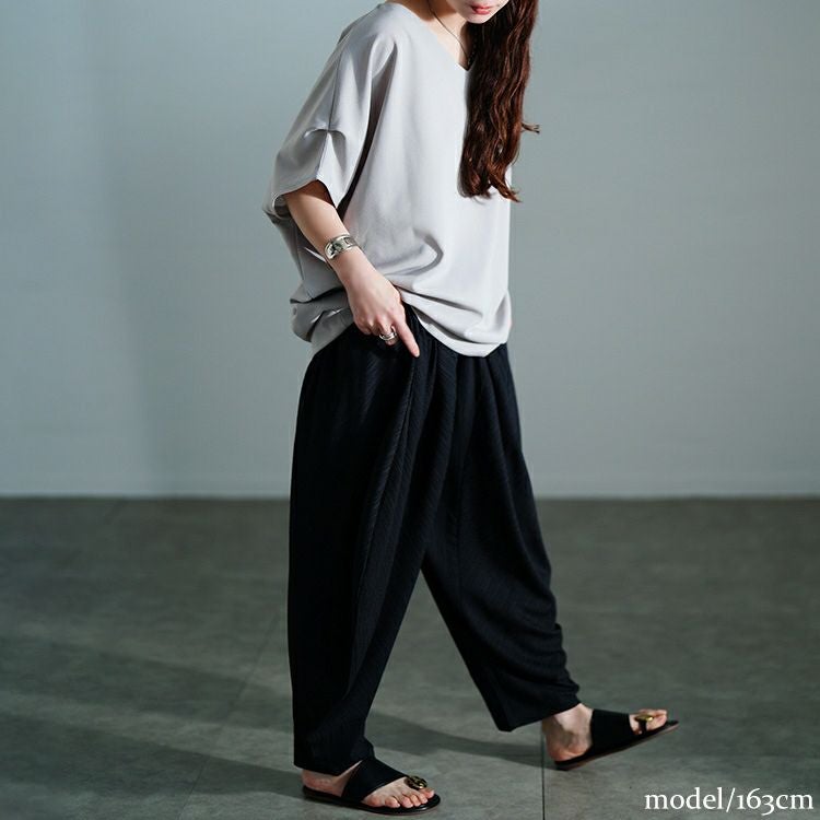 大きいサイズ レディース 楊柳変形サーカスパンツ　sw-0776