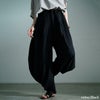 大きいサイズ レディース 楊柳変形サーカスパンツ　sw-0776 ブラック
