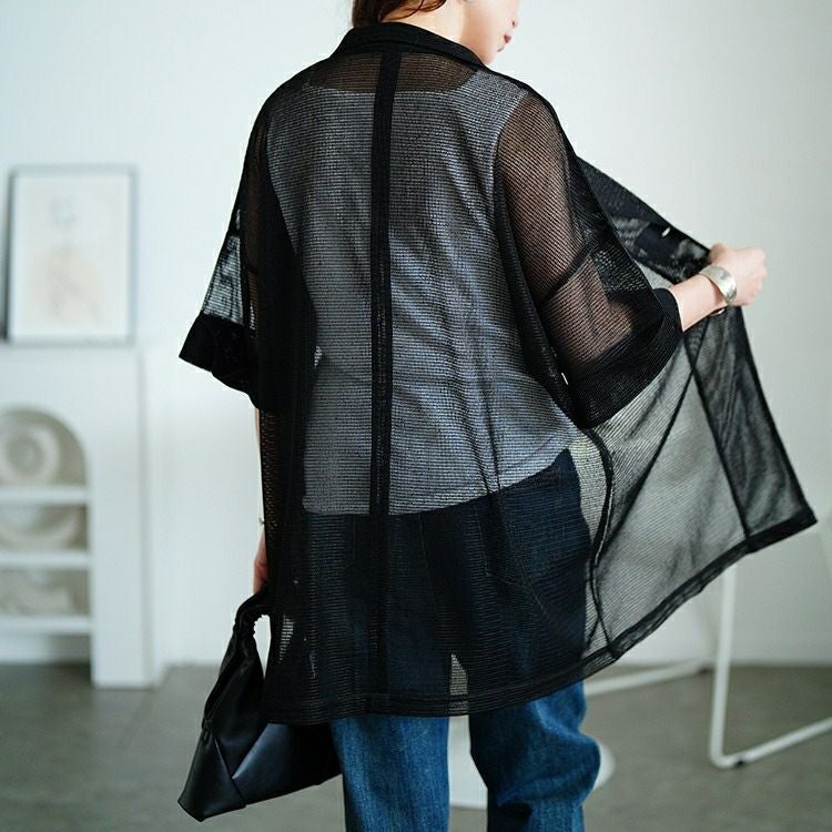 大きいサイズ レディース メッシュテーラードジャケット　sw-0774