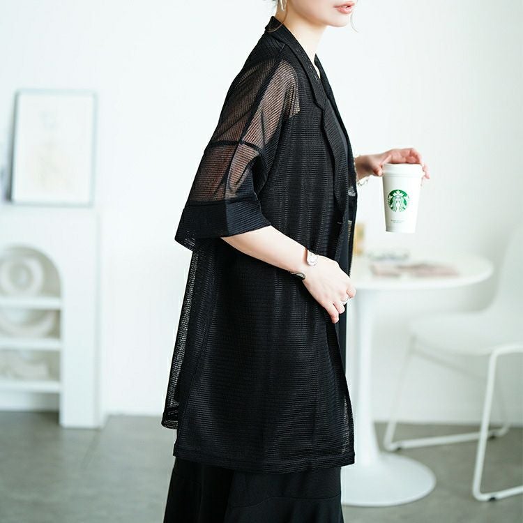 大きいサイズ レディース メッシュテーラードジャケット　sw-0774