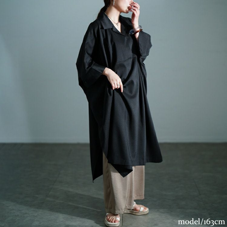 大きいサイズ レディース 接触冷感ドルマンシャツチュニック　sw-0772