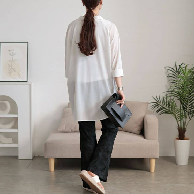 大きいサイズ レディース ムラ染クラッシュ加工フレアパンツ　maru-30154 【メール便可】