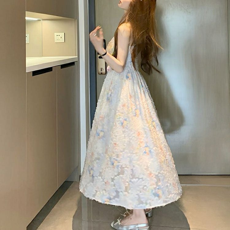 大きいサイズ レディース メッシュレース長袖カーディガン＆パステルカラーキャミワンピースセット　goldy-1699