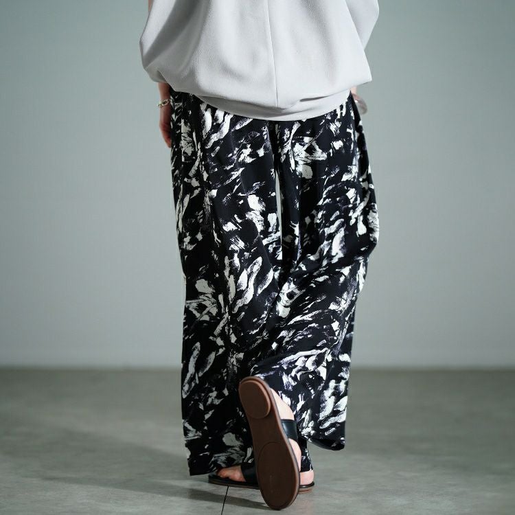 大きいサイズ レディース ペイント柄ワイドパンツ　tog-1053 【メール便可】