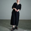 大きいサイズ レディース 後ろピンタックコットンワンピース　maru-30172 【メール便可】 ブラック