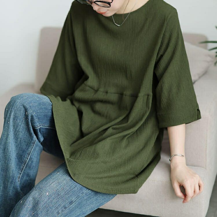 大きいサイズ レディース 楊柳フレアぺプラムチュニック　cast-5554053 【メール便可】