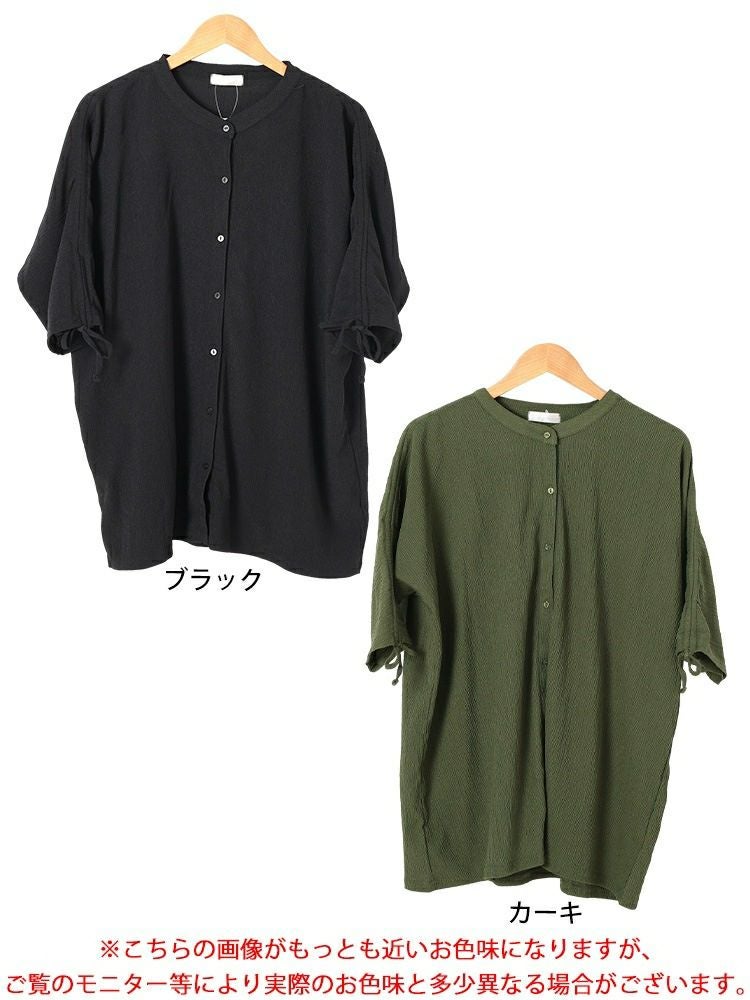 大きいサイズ レディース 楊柳ドロストドルマンシャツ　cast-5554052 【メール便可】