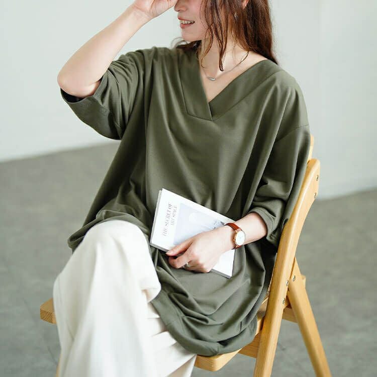 【SALE】つつむ　ヘンプとオーガニックコットンのチュニックタンク●チャコール c-2507-5702122_93.jpg