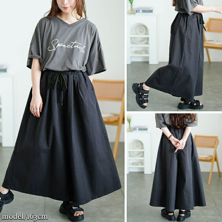 大きいサイズ レディース タックワイドスカーチョ　jp538