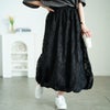 大きいサイズ レディース ウェーブコードレースバルーンスカート　sum-0024 ブラック