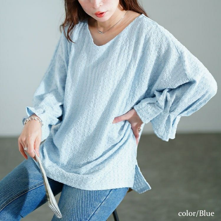 大きいサイズ レディース タックキャンディスリーブプルオーバー　tog-1056