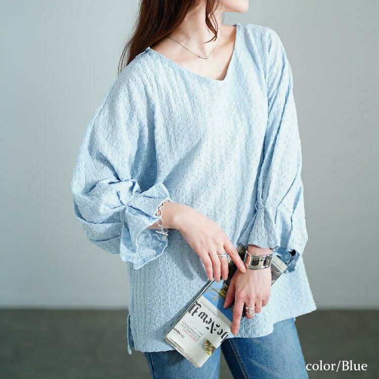 大きいサイズ レディース タックキャンディスリーブプルオーバー　tog-1056