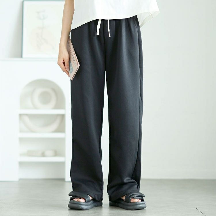 大きいサイズ レディース ストレートワイドスウェットパンツ　goldy-1701