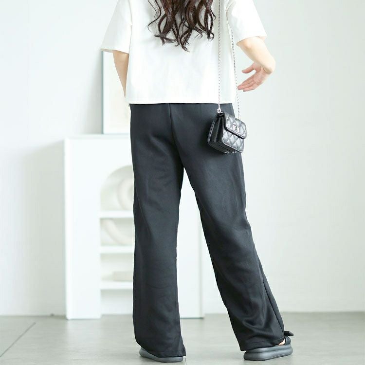 大きいサイズ レディース ストレートワイドスウェットパンツ　goldy-1701