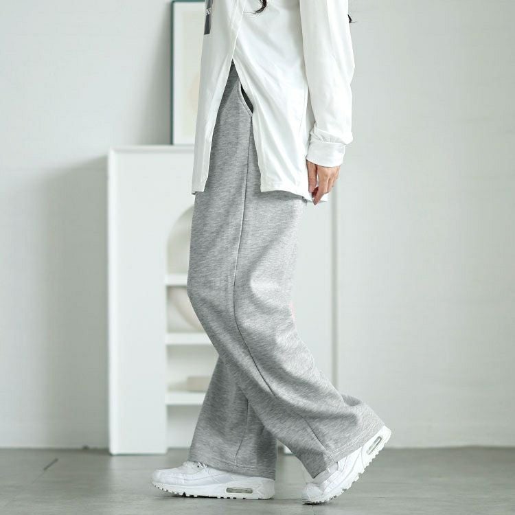 大きいサイズ レディース ストレートワイドスウェットパンツ　goldy-1701