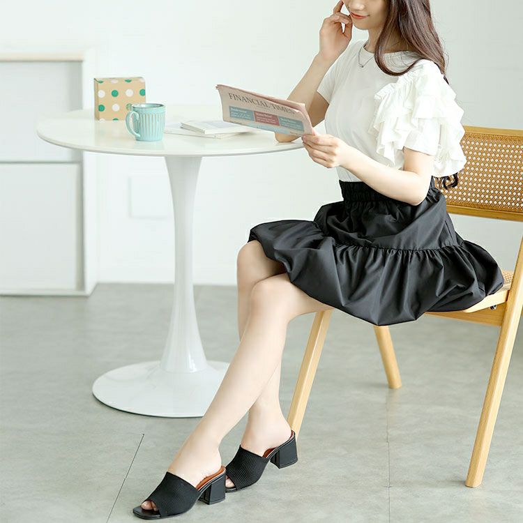 大きいサイズ レディース 切り替えバルーンミニスカート　jp549 【メール便可】