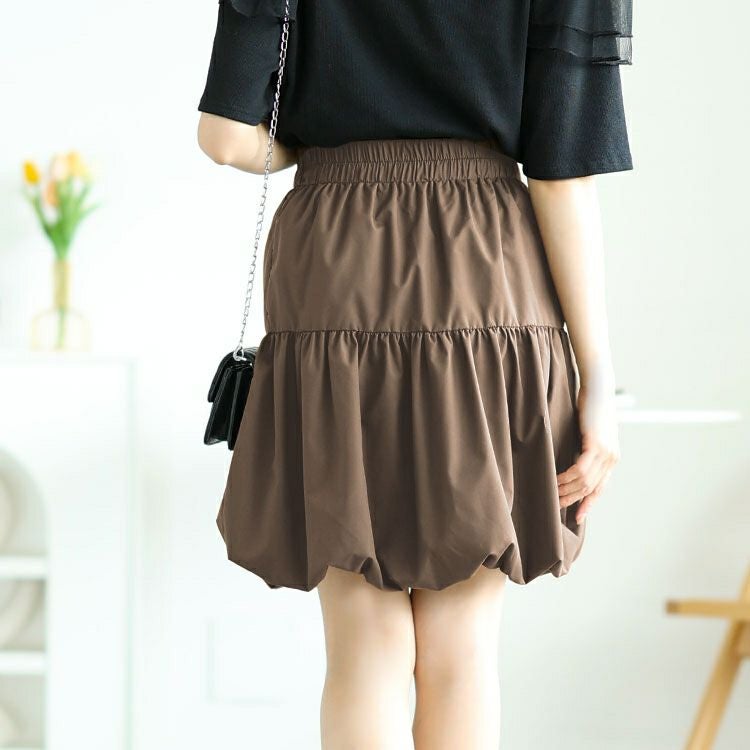 大きいサイズ レディース 切り替えバルーンミニスカート　jp549 【メール便可】