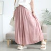 大きいサイズ レディース ウエストギャザーシアーフレアワイドパンツ　goldy-1707【メール便可】 ピンク