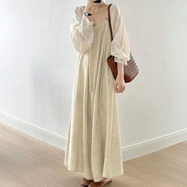 大きいサイズ レディース 綿麻ワイドサロペットパンツ　goldy-1725