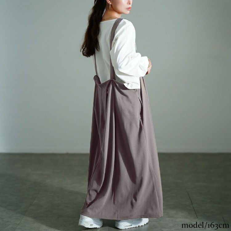 大きいサイズ レディース タックフレアジャンパースカート　sw-0790