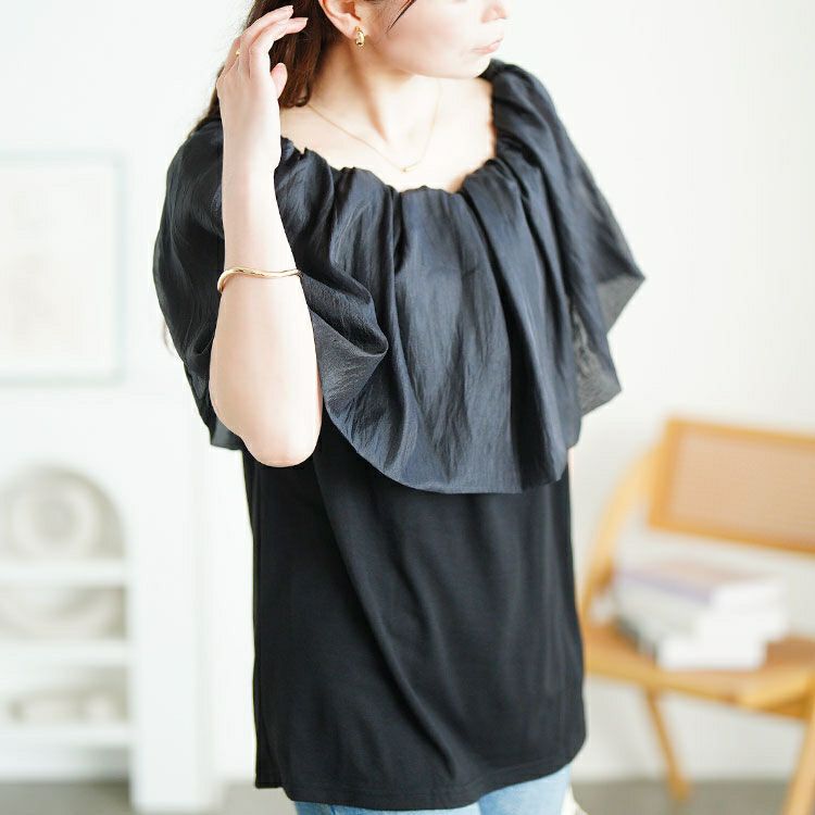 大きいサイズ レディース ケープカラープルオーバー　jp553 【メール便可】