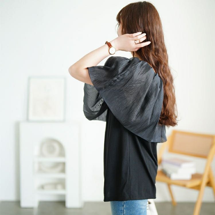 大きいサイズ レディース ケープカラープルオーバー　jp553 【メール便可】