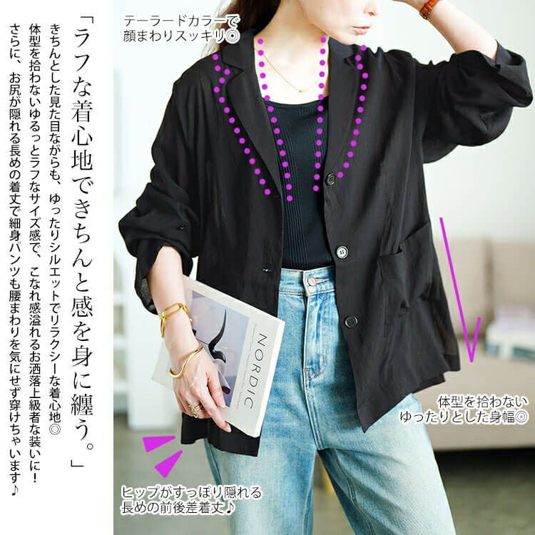 大きいサイズ レディース ロールアップスリーブシアージャケット　sw-0783 【メール便可】