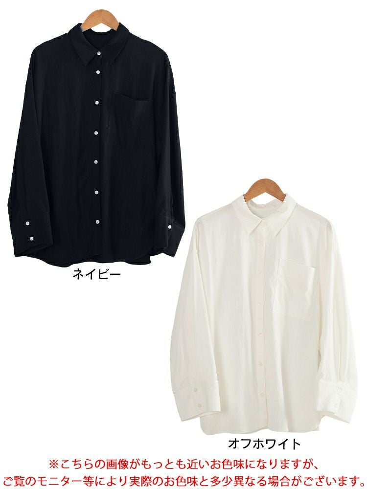 大きいサイズ レディース ビッグカフスワイドスリーブシャツ　maru-30165 【メール便可】