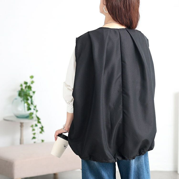 大きいサイズ レディース 裾ドロストテーラードサマーベスト　goldy-1733【メール便可】