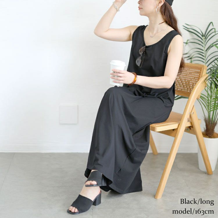 大きいサイズ レディース 選べる2丈！ノースリーブAラインワンピース　goldy-1721【メール便可】