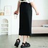 大きいサイズ レディース フロントハートZIPナロースカート　tog-1057 ブラック