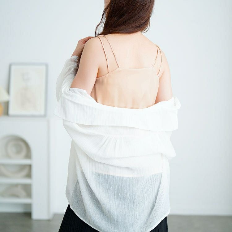 大きいサイズ レディース バックストラップVネックノースリーブトップス　goldy-1729【メール便可】