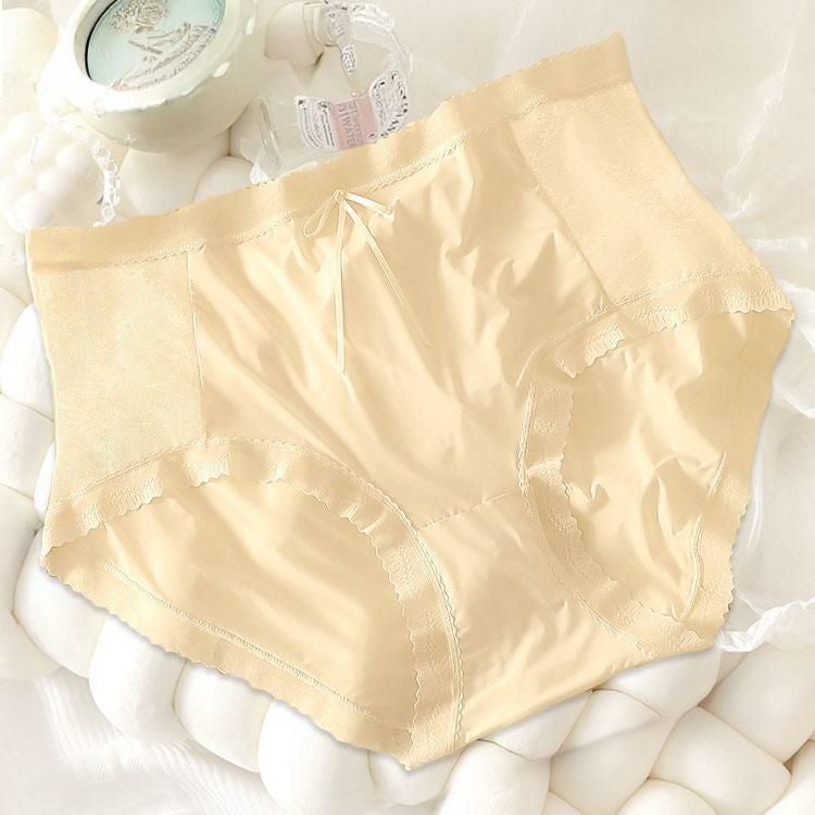 大きいサイズ レディース シアーレースハイウエストショーツ　goldy-1739【メール便可】 ベージュ