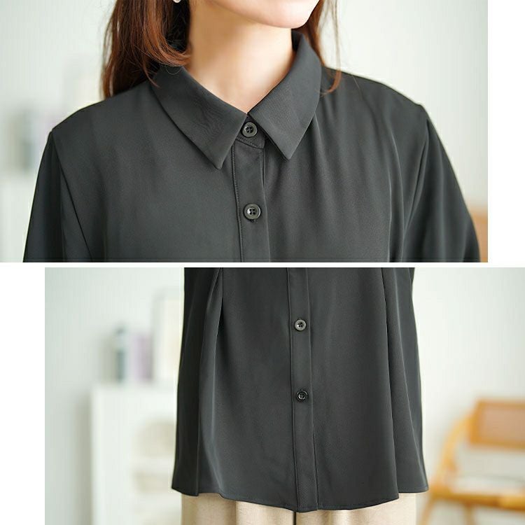 大きいサイズ レディース ウエストタックペプラムブラウス　goldy-1735