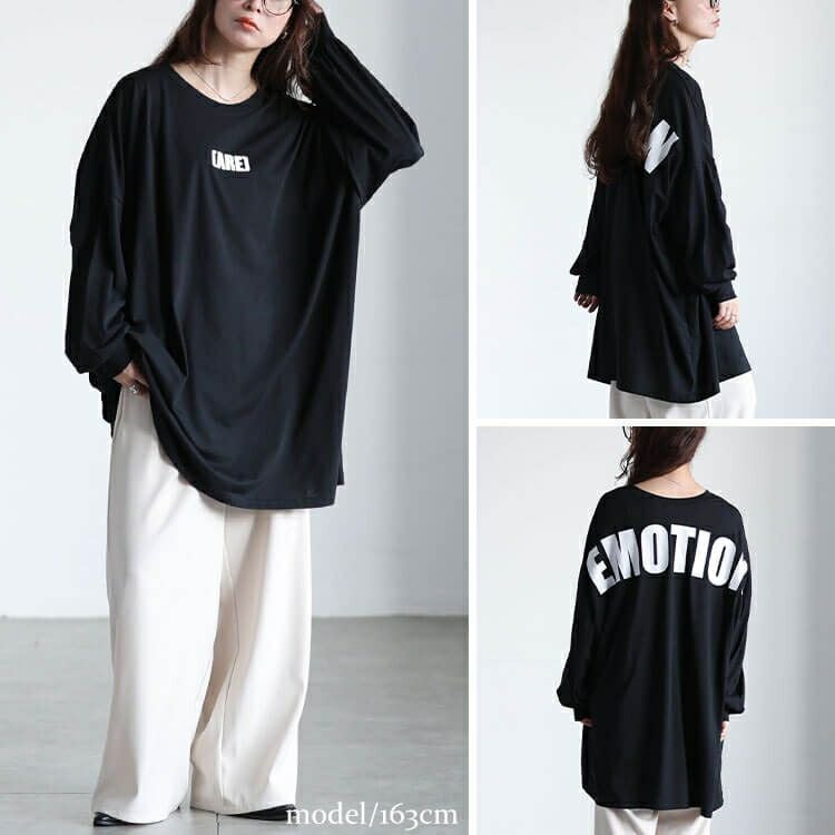 大きいサイズ レディース バックプリントビッグチュニック　maruka-7167 【メール便可】