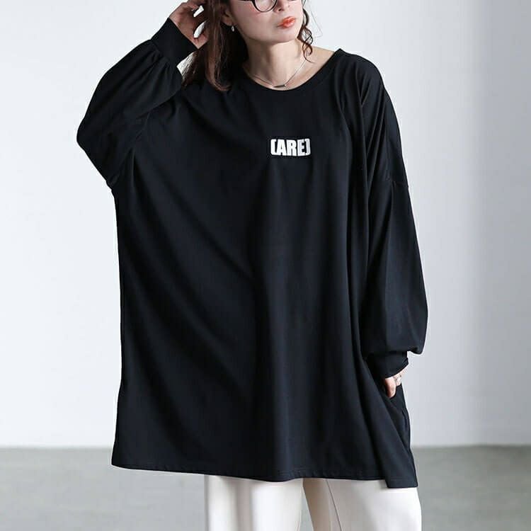 大きいサイズ レディース バックプリントビッグチュニック　maruka-7167 【メール便可】