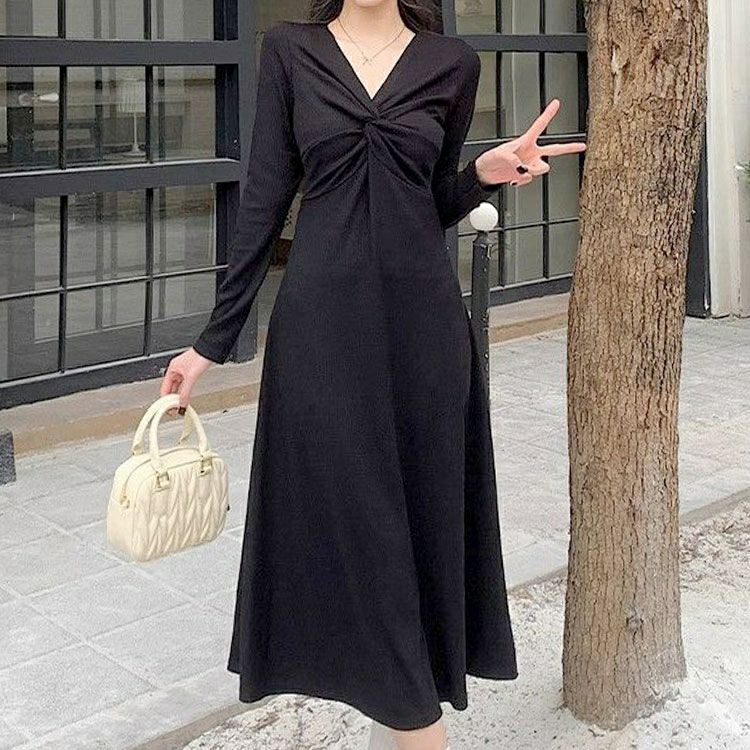 大きいサイズ レディース カシュクール風ツイストワンピース　goldy-1736【メール便可】