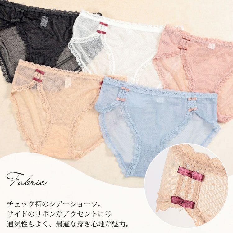 大きいサイズ レディース ドット柄シアーレースショーツ　goldy-1741【メール便可】