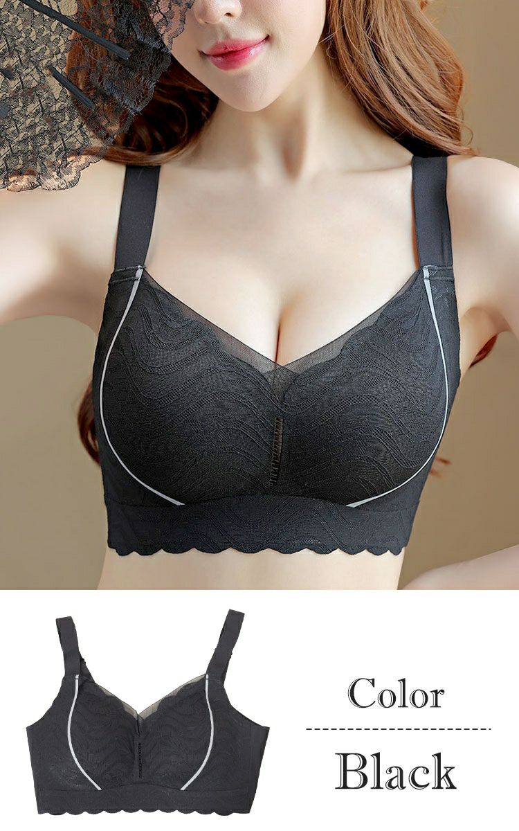 大きいサイズ レディース 4段ホック脇高ノンワイヤーブラ　goldy-1778