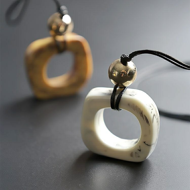 大きいサイズ レディース マーブルリングロングネックレス　goldy-1777【メール便可】