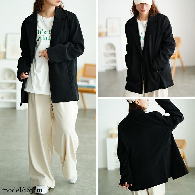 大きいサイズ レディース 2wayスリーブテーラードジャケット　tana-ww650034