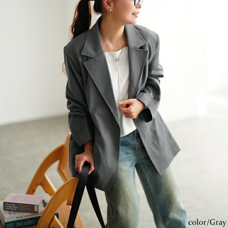 大きいサイズ レディース 2wayスリーブテーラードジャケット　tana-ww650034