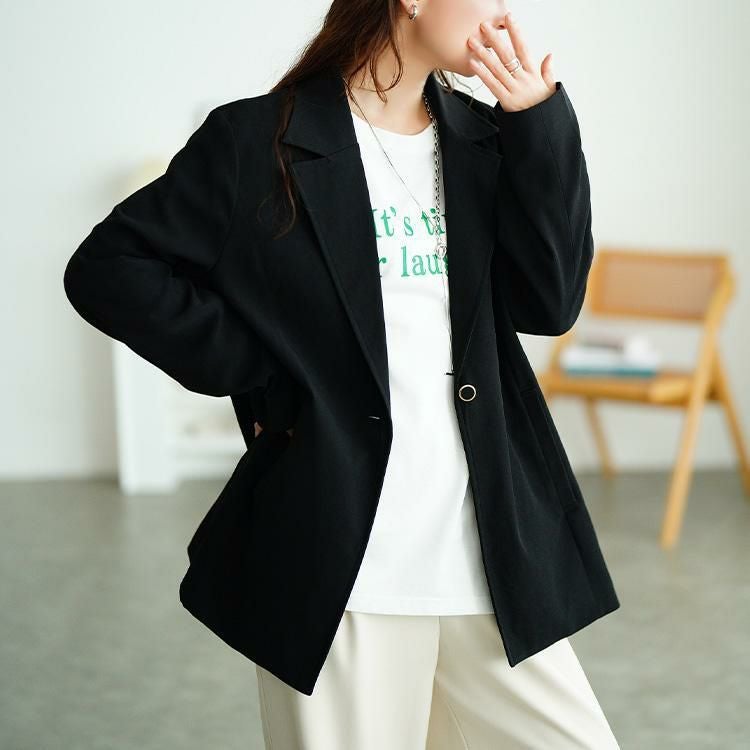 大きいサイズ レディース 2wayスリーブテーラードジャケット　tana-ww650034 ブラック