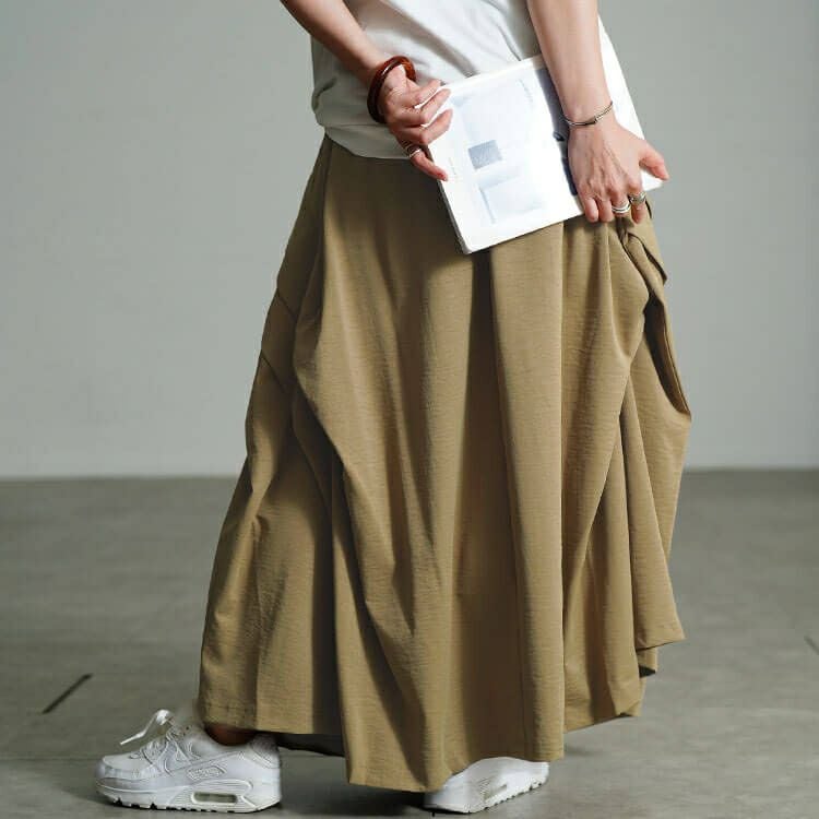 大きいサイズ レディース サイドタック変形スカート　sw-0813